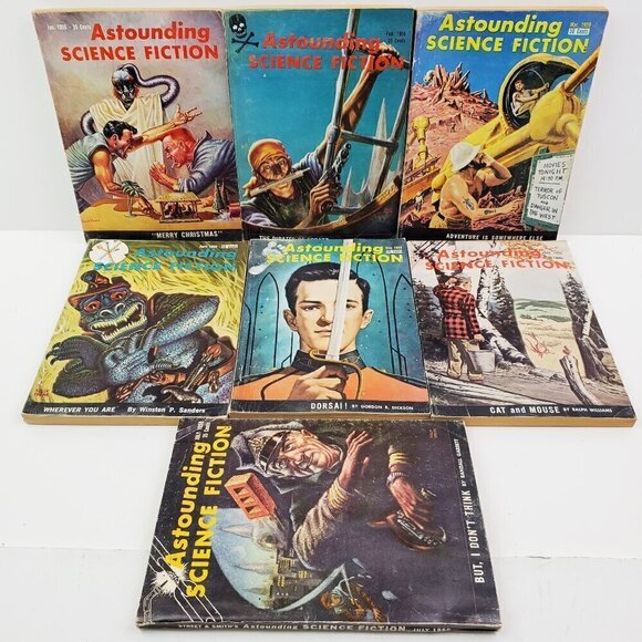 Astounding Science Fiction Magazine 1959 Jan-Jul 7 Issues Leinster Dickson More - Picture 1 of 11